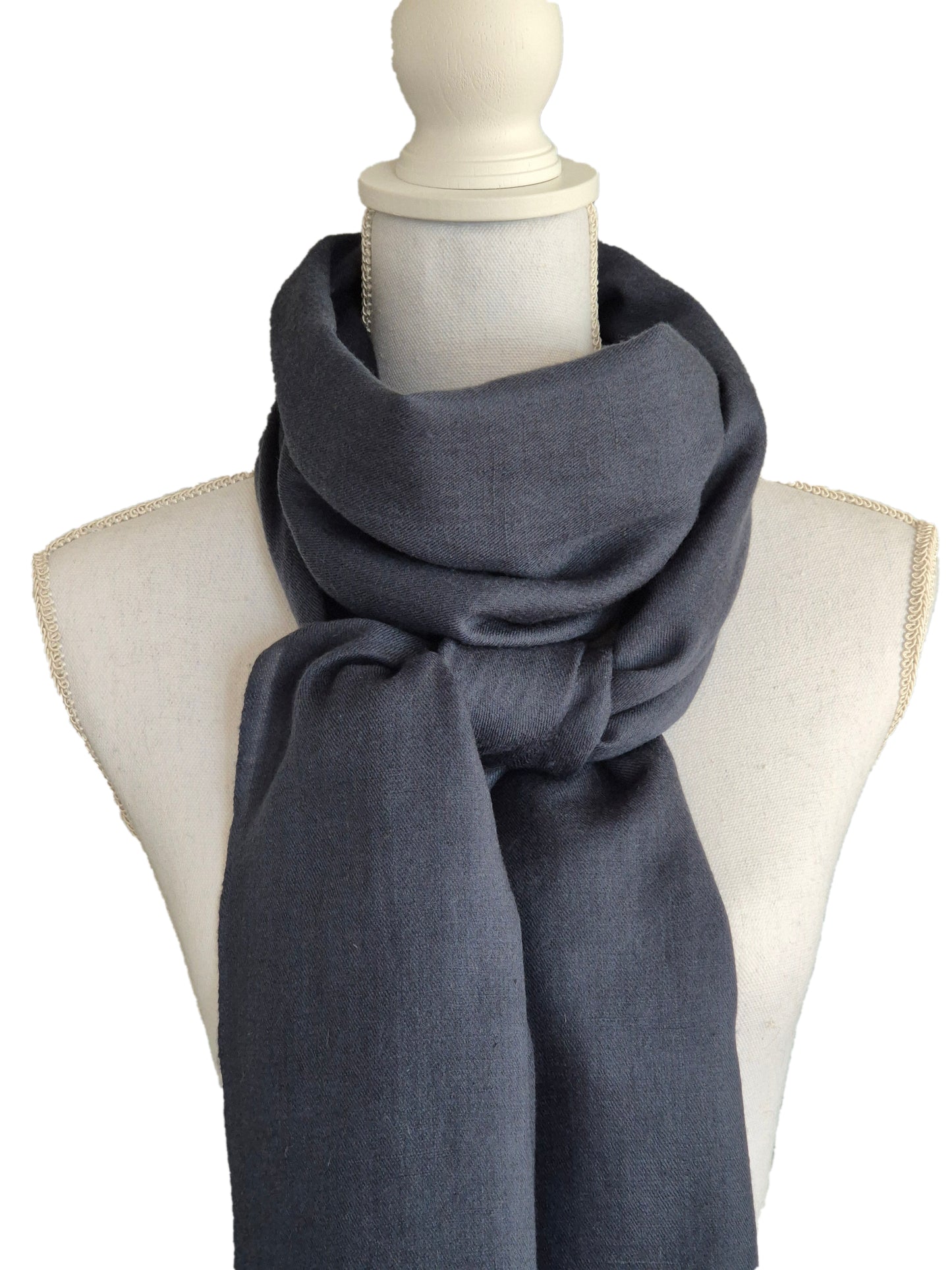 Kashmirschal Steel Blue M