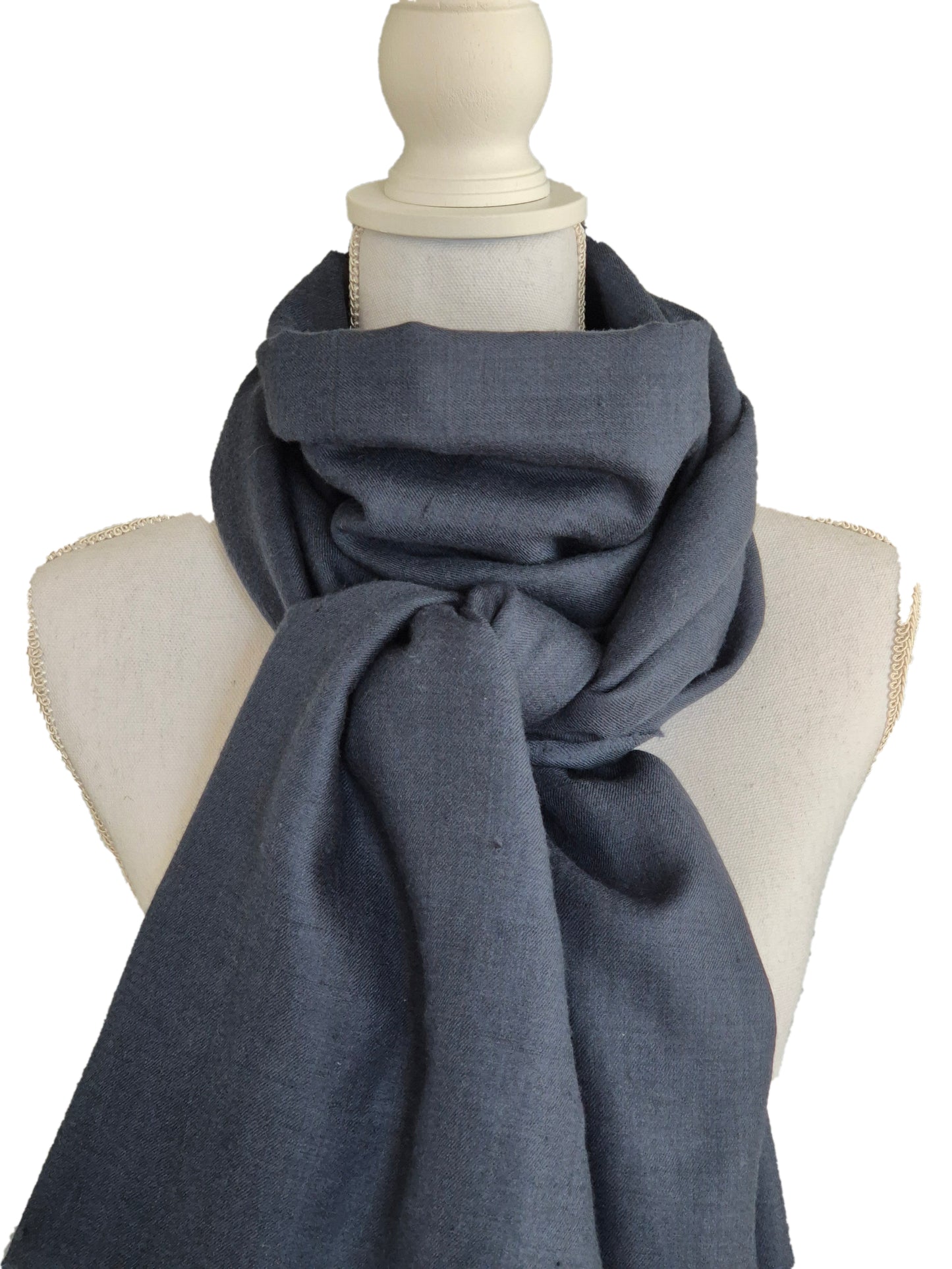 Kashmirschal Steel Blue L