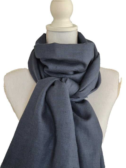 Kashmirschal Steel Blue L