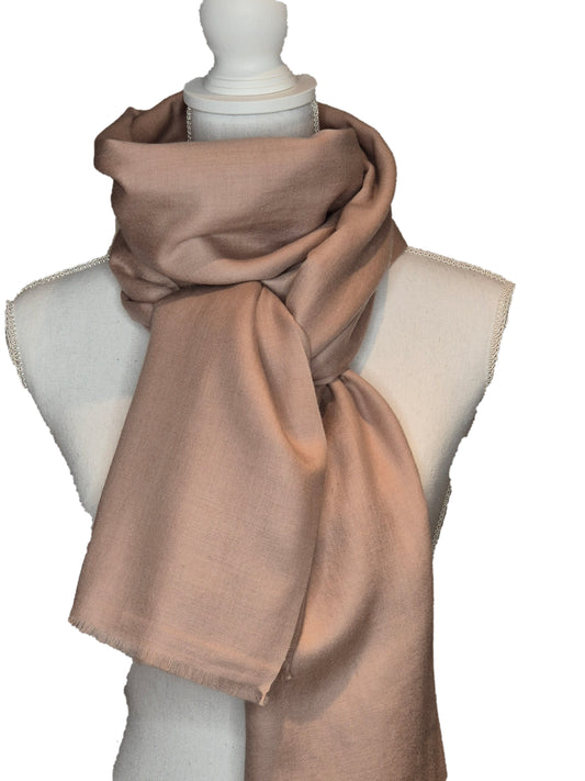 Kashmirschal Taupe  Pink M