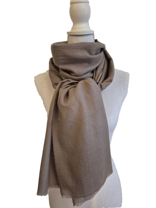 Kashmirschal Taupe Grey L